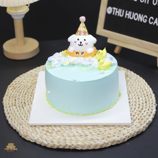 Bánh sinh nhật mini trang trí gấu dễ thương